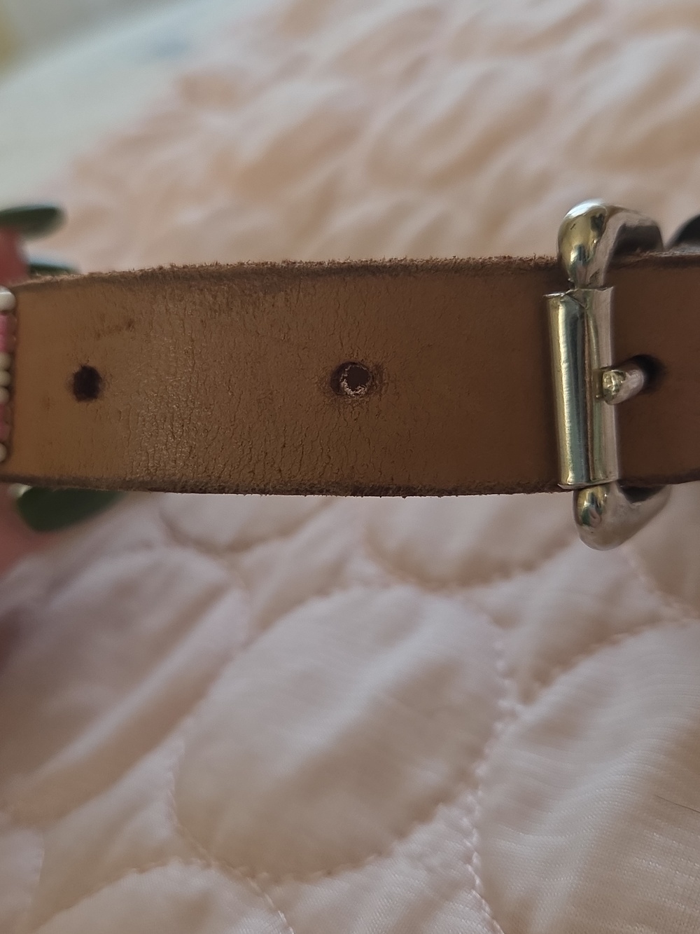 Sambboho, Size 12"-14" Hand Beaded In Brazil Leather Dog Collar - Picture 7 of 8